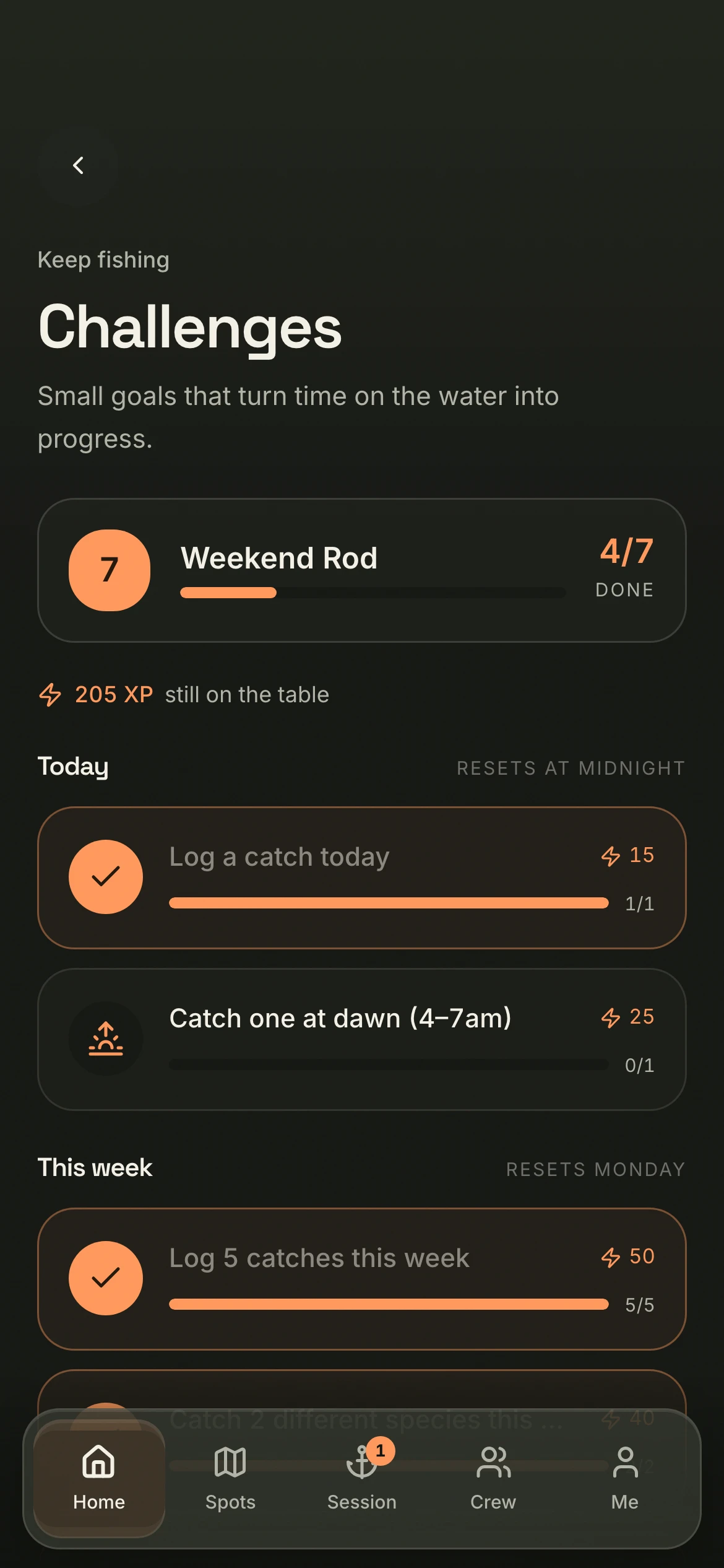 CAST daily and weekly challenges